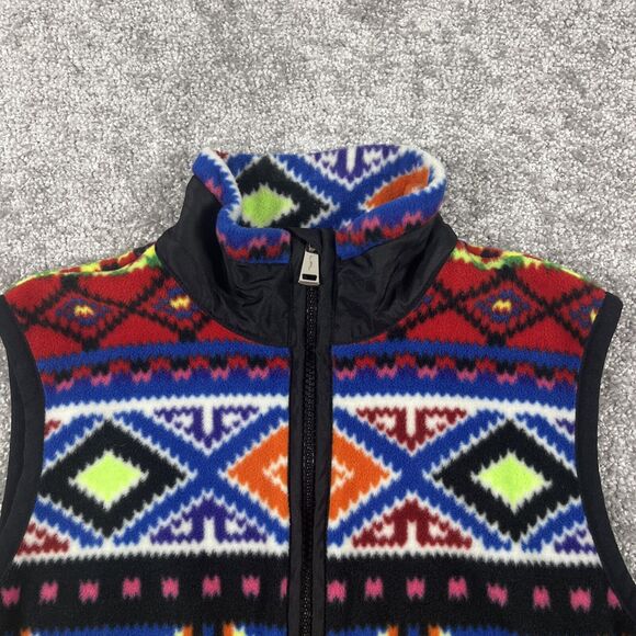 Lauren Ralph Lauren Active Vest Womens Small Aztec Rainbow Fleece Outdoors Color - Picture 2 of 12
